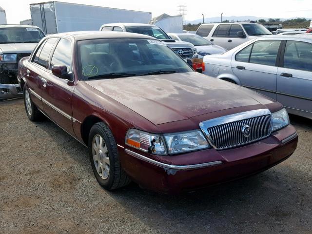 2MEFM75W24X685595 - 2004 MERCURY GRAND MARQ MAROON photo 1