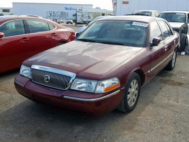 2MEFM75W24X685595 - 2004 MERCURY GRAND MARQ MAROON photo 2