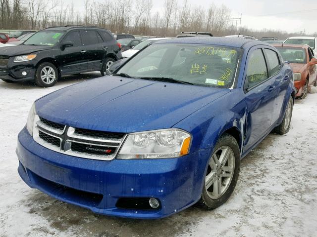 1C3CDZCB9DN572717 - 2013 DODGE AVENGER SX BLUE photo 2