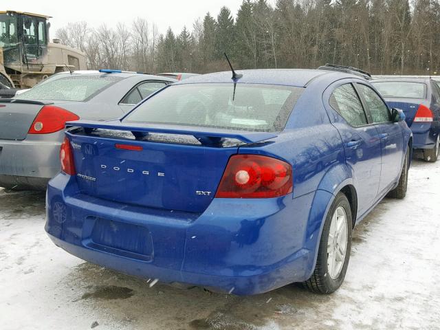 1C3CDZCB9DN572717 - 2013 DODGE AVENGER SX BLUE photo 4