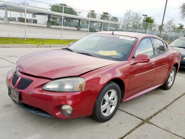 2G2WP522051193073 - 2005 PONTIAC GRAND PRIX RED photo 2