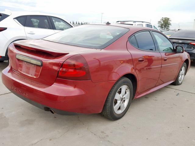 2G2WP522051193073 - 2005 PONTIAC GRAND PRIX RED photo 4