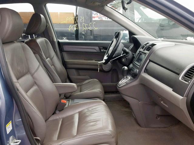 JHLRE48767C043626 - 2007 HONDA CR-V EXL BLUE photo 5