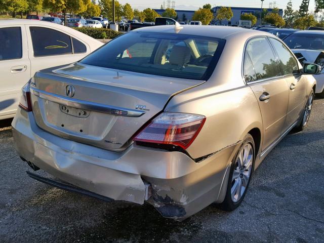 JH4KB26669C001853 - 2009 ACURA RL GOLD photo 4