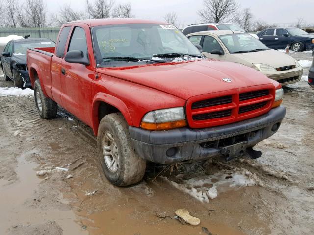 1D7HG12X93S375026 - 2003 DODGE DAKOTA SXT RED photo 1