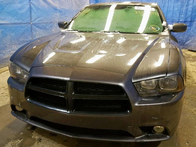 2C3CDXDT3DH726763 - 2013 DODGE CHARGER R/ GRAY photo 9