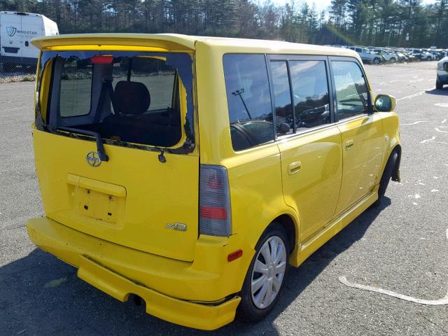 JTLKT324454014960 - 2005 TOYOTA SCION XB 黄色 照片 4
