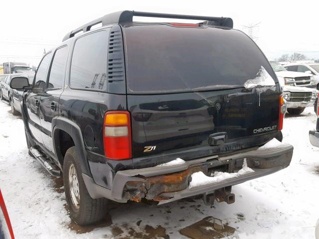 1GNEK13Z23R169864 - 2003 CHEVROLET TAHOE K150 BLACK photo 3