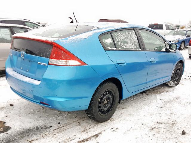 JHMZE2H33BS005668 - 2011 HONDA INSIGHT BLUE photo 4