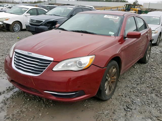 1C3CCBBB3DN512850 - 2013 CHRYSLER 200 TOURIN RED photo 2