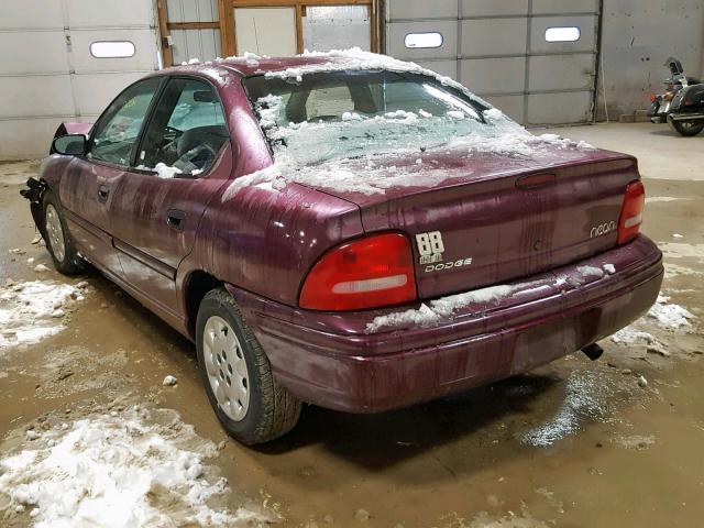 1B3ES47C0XD108081 - 1999 DODGE NEON HIGHL PURPLE photo 3