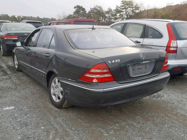 WDBNG70J01A178875 - 2001 MERCEDES-BENZ S 430 CHARCOAL photo 3