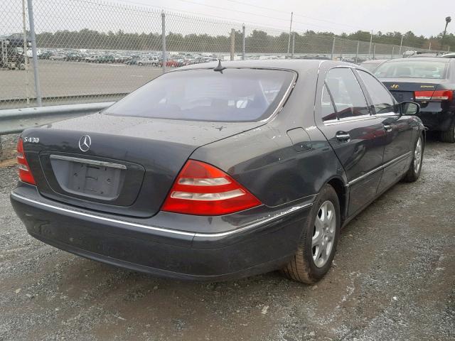 WDBNG70J01A178875 - 2001 MERCEDES-BENZ S 430 CHARCOAL photo 4