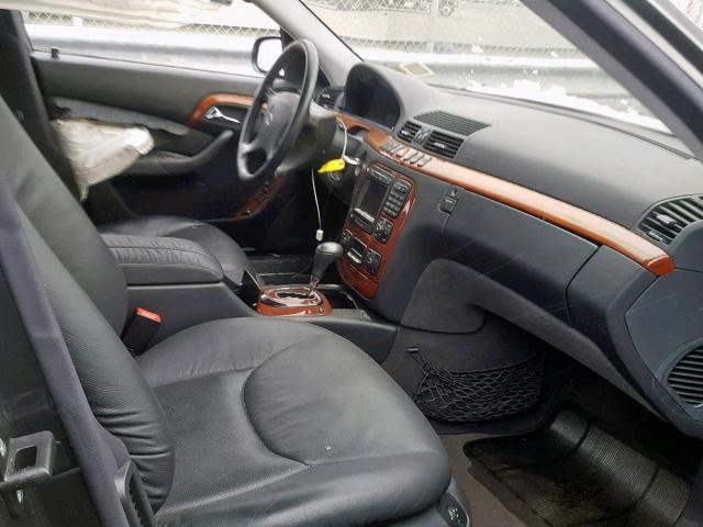 WDBNG70J01A178875 - 2001 MERCEDES-BENZ S 430 CHARCOAL photo 5