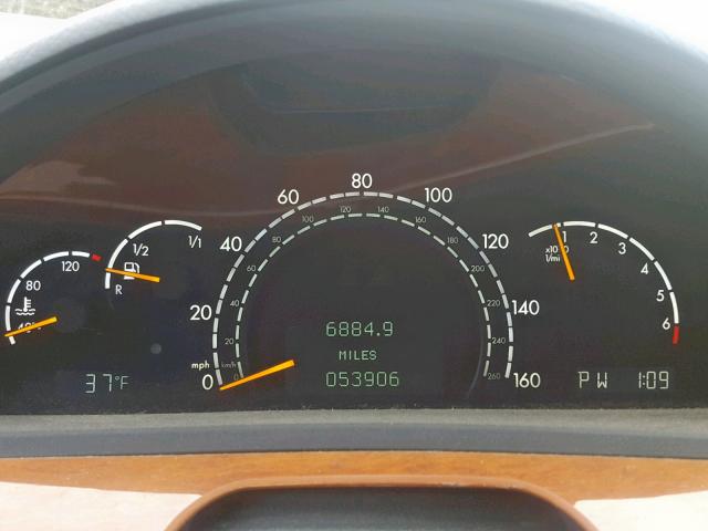 WDBNG70J01A178875 - 2001 MERCEDES-BENZ S 430 CHARCOAL photo 8