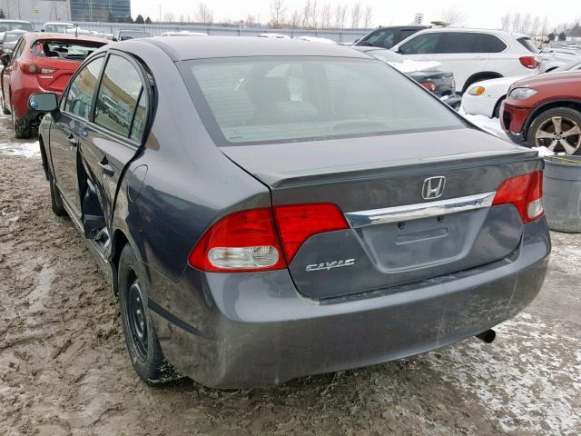 2HGFA1F43AH010429 - 2010 HONDA CIVIC DX-G GRAY photo 3