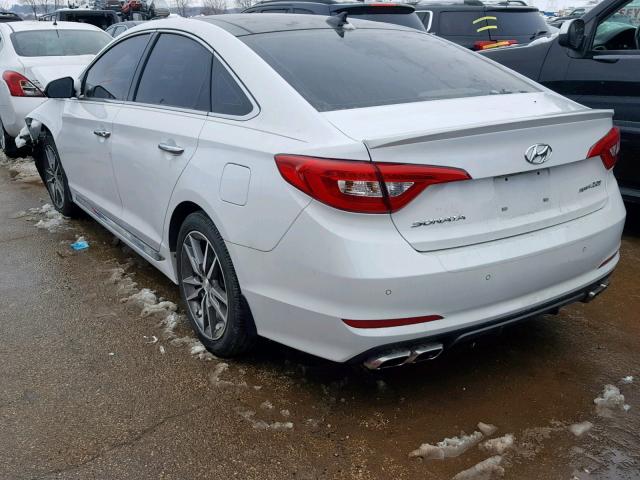 5NPE34AB1FH067089 - 2015 HYUNDAI SONATA SPO WHITE photo 3