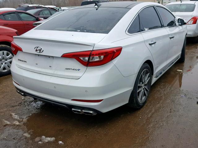 5NPE34AB1FH067089 - 2015 HYUNDAI SONATA SPO WHITE photo 4