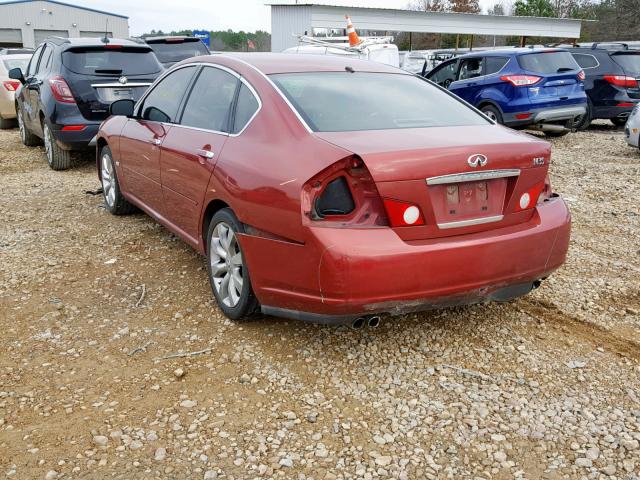 JNKAY01E26M100849 - 2006 INFINITI M35 BASE MAROON photo 3