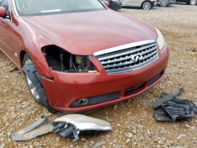 JNKAY01E26M100849 - 2006 INFINITI M35 BASE MAROON photo 9