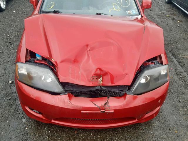 KMHHM65D35U154932 - 2005 HYUNDAI TIBURON RED photo 7