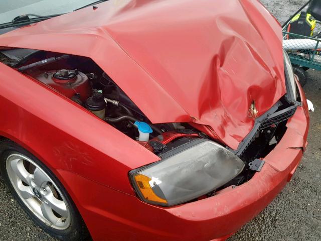 KMHHM65D35U154932 - 2005 HYUNDAI TIBURON RED photo 9