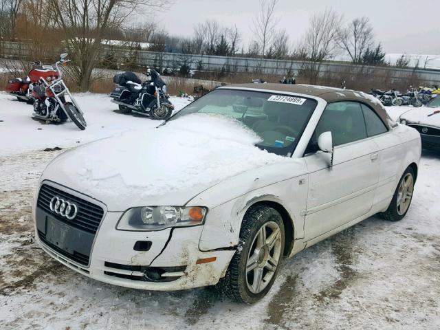 WAUDF48H27K020053 - 2007 AUDI A4 2.0T CA WHITE photo 2