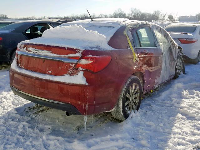 1C3BC1FB6BN594554 - 2011 CHRYSLER 200 TOURIN MAROON photo 4