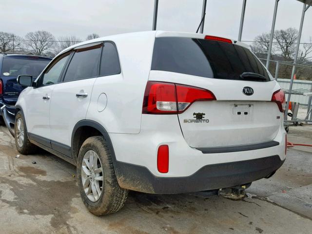 5XYKT3A69EG462546 - 2014 KIA SORENTO LX WHITE photo 3