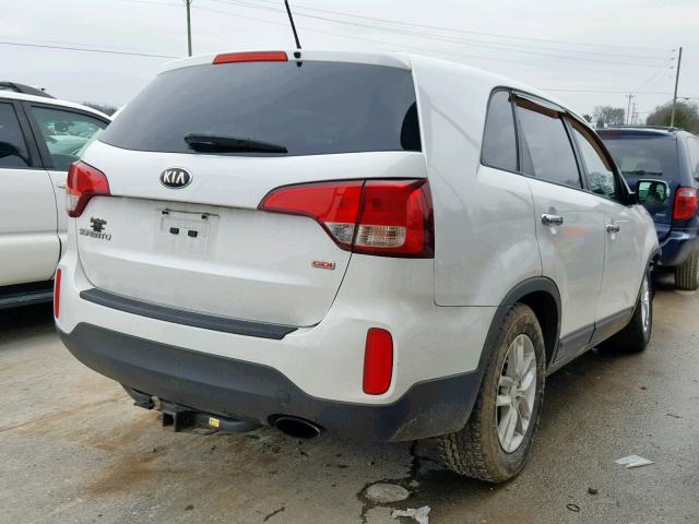 5XYKT3A69EG462546 - 2014 KIA SORENTO LX WHITE photo 4