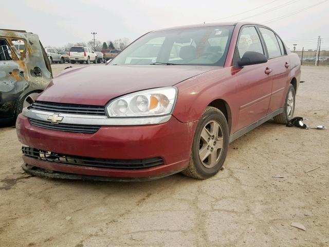 1G1ZT54895F195766 - 2005 CHEVROLET MALIBU LS MAROON photo 2