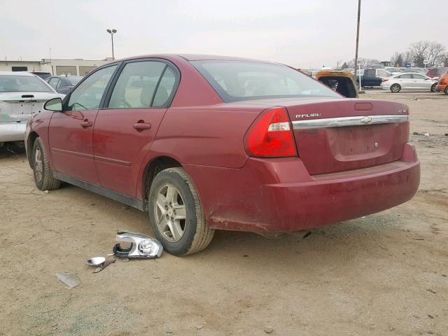 1G1ZT54895F195766 - 2005 CHEVROLET MALIBU LS MAROON photo 3
