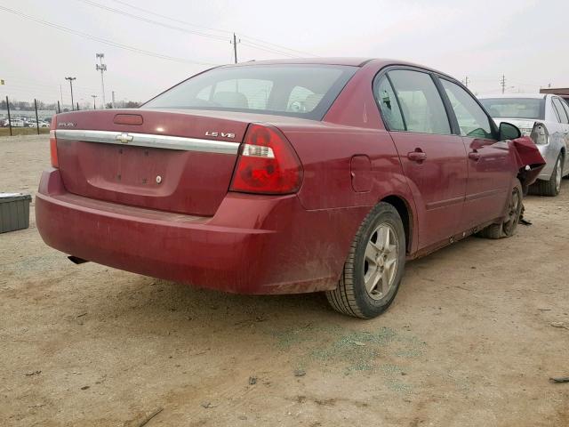 1G1ZT54895F195766 - 2005 CHEVROLET MALIBU LS MAROON photo 4