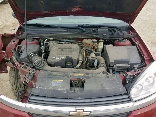 1G1ZT54895F195766 - 2005 CHEVROLET MALIBU LS MAROON photo 7
