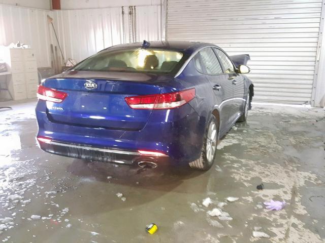 5XXGT4L32HG163083 - 2017 KIA OPTIMA LX BLUE photo 4