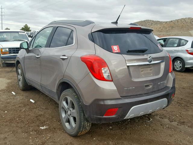 KL4CJGSB6DB134100 - 2013 BUICK ENCORE TAN photo 3