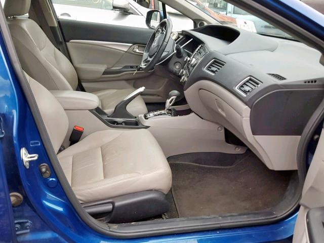 19XFB2F9XDE221298 - 2013 HONDA CIVIC EXL BLUE photo 5