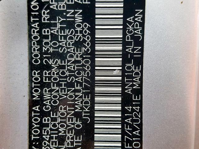 JTKDE177560136699 - 2006 TOYOTA SCION TC Gümüş foto 10