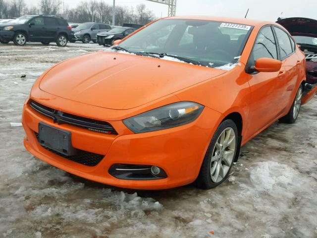 1C3CDFBA0DD317225 - 2013 DODGE DART SXT ORANGE photo 2