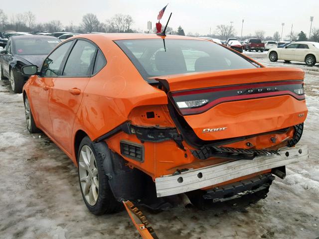 1C3CDFBA0DD317225 - 2013 DODGE DART SXT ORANGE photo 3