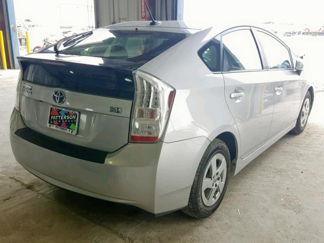 JTDKN3DUXA0084564 - 2010 TOYOTA PRIUS SILVER photo 4