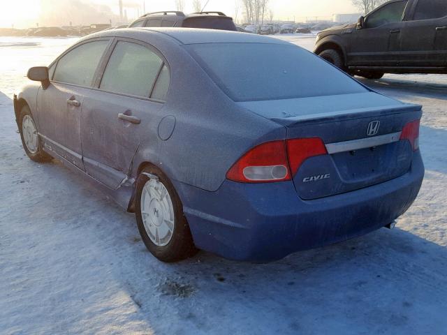 2HGFA16479H035538 - 2009 HONDA CIVIC DX-G BLUE photo 3