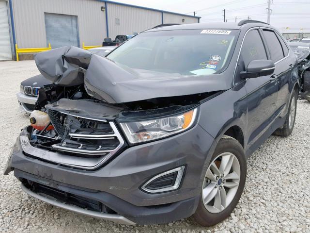 2FMPK3J99GBC58402 - 2016 FORD EDGE SEL CHARCOAL photo 2