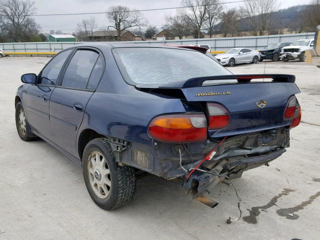 1G1NE52M1X6235933 - 1999 CHEVROLET MALIBU LS ლურჯი ფოტო 3