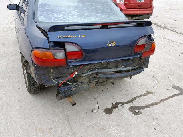 1G1NE52M1X6235933 - 1999 CHEVROLET MALIBU LS ლურჯი ფოტო 9