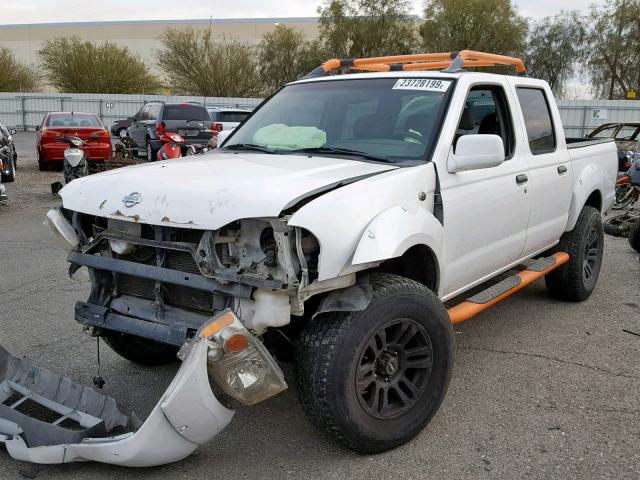 1N6ED27Y91C370104 - 2001 NISSAN FRONTIER C WHITE photo 2