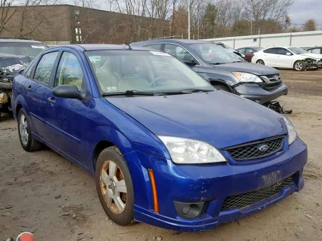 1FAHP34N36W186201 - 2006 FORD FOCUS ZX4 BLUE photo 1