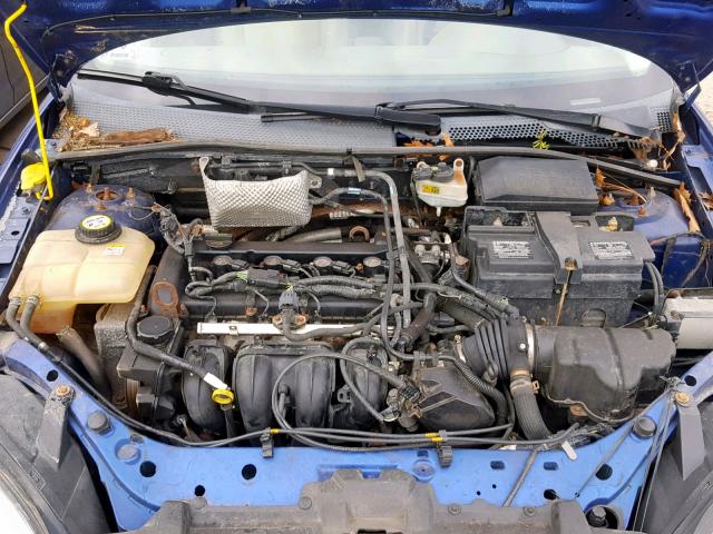 1FAHP34N36W186201 - 2006 FORD FOCUS ZX4 BLUE photo 7