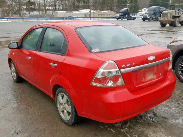 KL1TG566X8B061588 - 2008 CHEVROLET AVEO LT RED photo 3