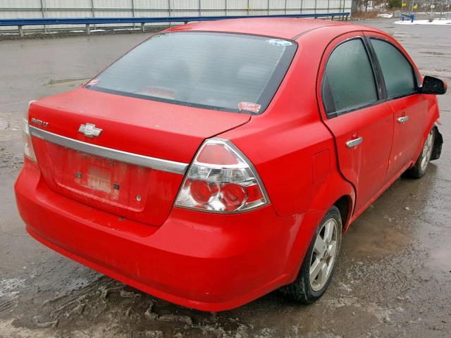 KL1TG566X8B061588 - 2008 CHEVROLET AVEO LT RED photo 4